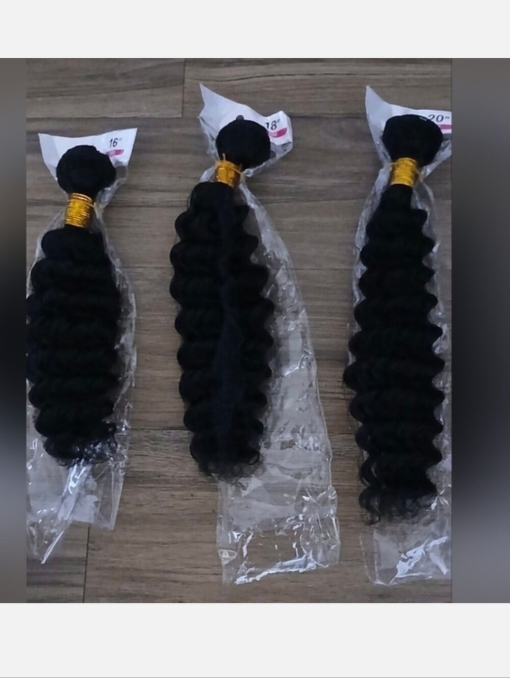 Black Deep Wave 12A Human  Hair Extensions - 16"/18"/20" Bundles